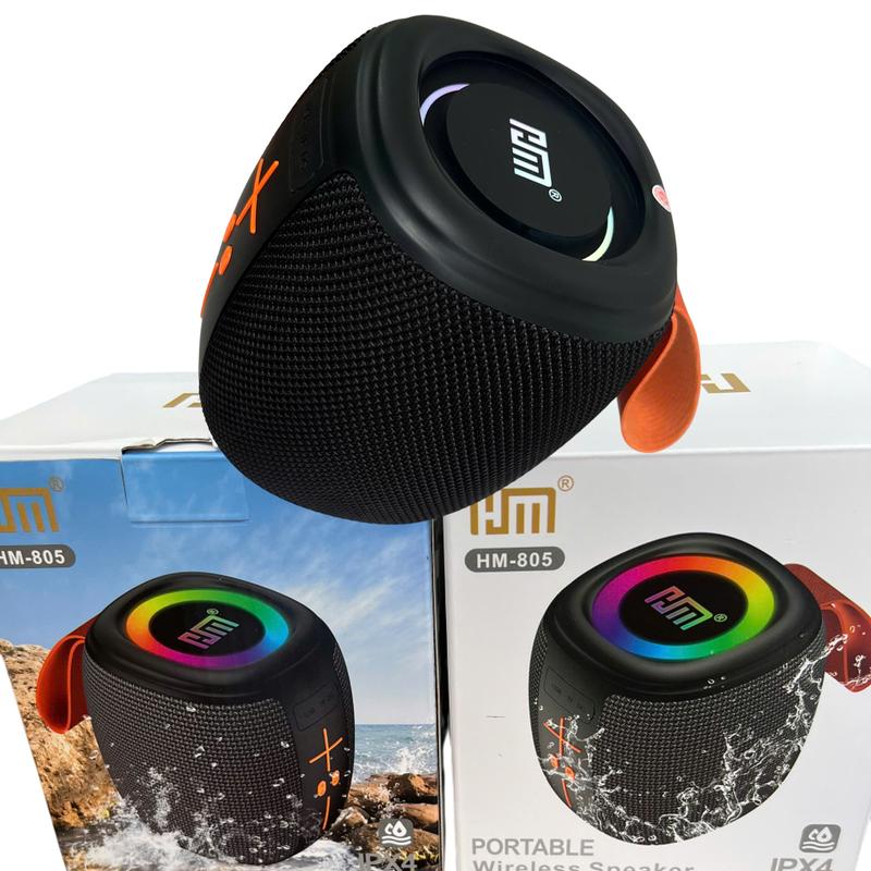 Loa Bluetooth HM-805 phiên bản 2025 có TWS kết nối 2 loa làm 1, Kháng Nước, chân sạc type C, kết nối Bluetooth, khe cắm thẻ nhớ, USB