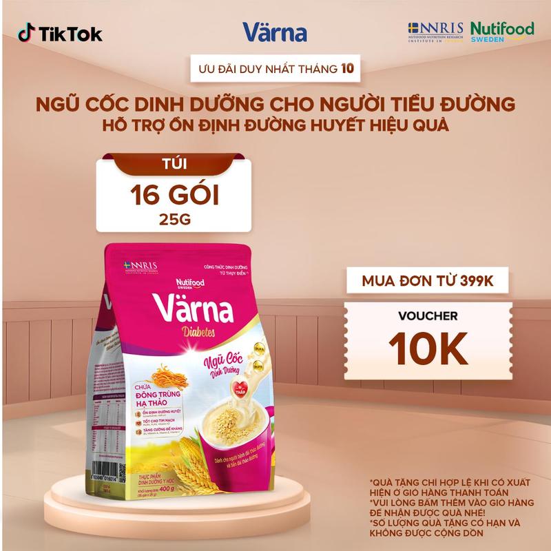 Ngũ Cốc Dinh Dưỡng Varna Diabetes - Hỗ trợ ổn định đường huyết (400g)