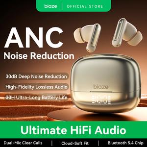 Biaze D79 Pro ANC  Headphones TWS Wireless Earphones  5.4 Bass Stereo with  Cancelling MicrophoneWaterproof lPX5 Suitable for Sports Activities Bluetooth Earbuds Smart Reduction