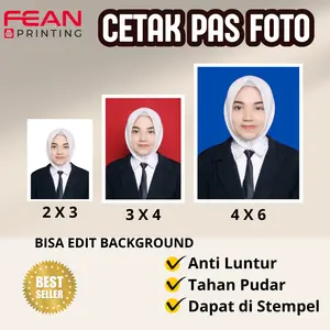 CETAK PAS FOTO 2×3, 3×4, 4×6, BISA GANTI BACKGROUND