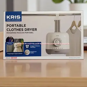 Krisbow Clothes Dryer Hanging Alat Pengering Pakaian Travel Travelling Model Gantung Desain Portabel Dan Dilengkapi Handle Kris