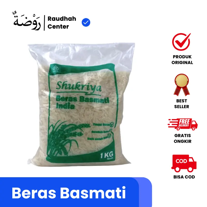 Beras Basmati Shukriya 1Kg untuk Nasi Kebuli dan Nasi Mandhi - Rice, Food Masakan 0