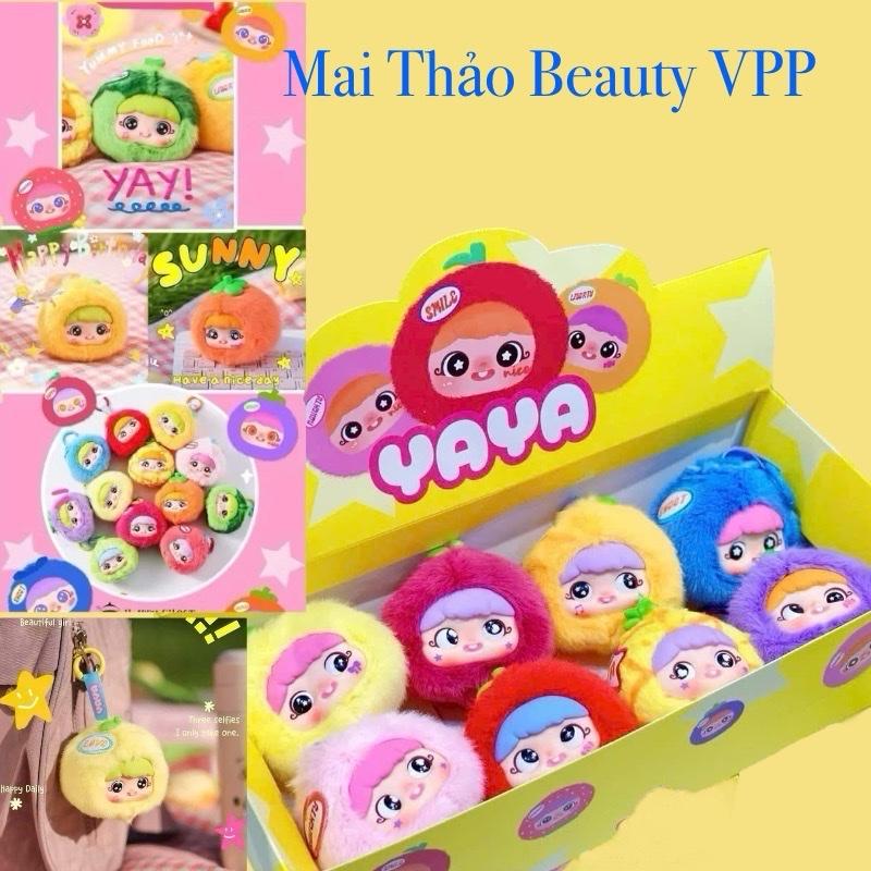 YAYA mini Blind box trái cây V2 | Gấu bông Yaya V2 Blinbox mini treo túi dễ thương xinh mịn | Set 8 box nguyên sell