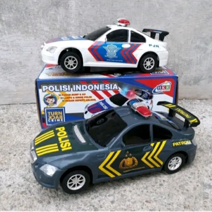 Mainan Mobil Polisi Indonesia Bump n Go Lampu