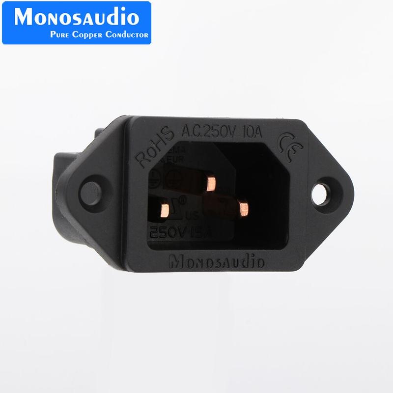 Monosaudio IB70R(G) Pure Copper Gold Plated Non Solder IEC Socket ...
