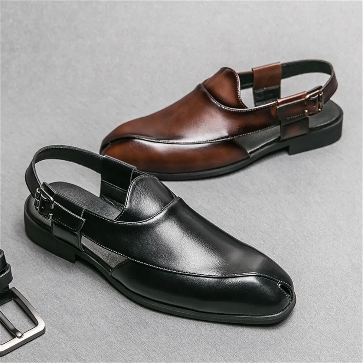Giày Da, Hàng Mới Về, Phổ Biến, Thời Trang, Dễ Phối Đồ, Dành Cho Nam Và Nữ, Thích Hợp Cho Các Cặp Đôi, Cỡ Lớn EU38-46, Phổ Biến