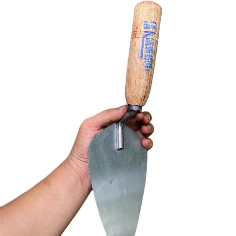 Sendok Semen Cetok Galur Asli Paku Keling 4 Ukuran 18cm Oval - Alat Konstruksi Baja Berkualitas - Bangunan 3