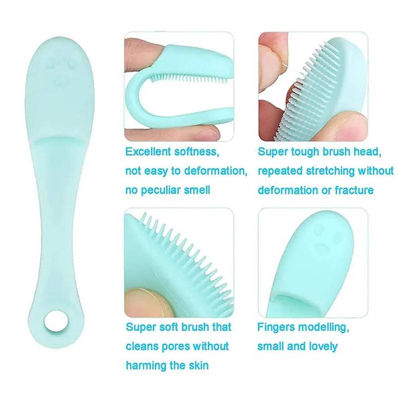 Product Introduction of Silicone Nose Wash Brush Blackhead Removal Nose Wing Acne Manual Thumb Brush Finger Facial Brush Silicone Nose Brush Facial Care Tools Skincare Delicate Squeeze Cleansing 38