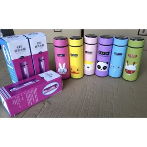 BOTOL MINUM KACA ANIMAL 380ml / BOTOL AIR KACA / TREMOS KACA MOTIF BAGUS
