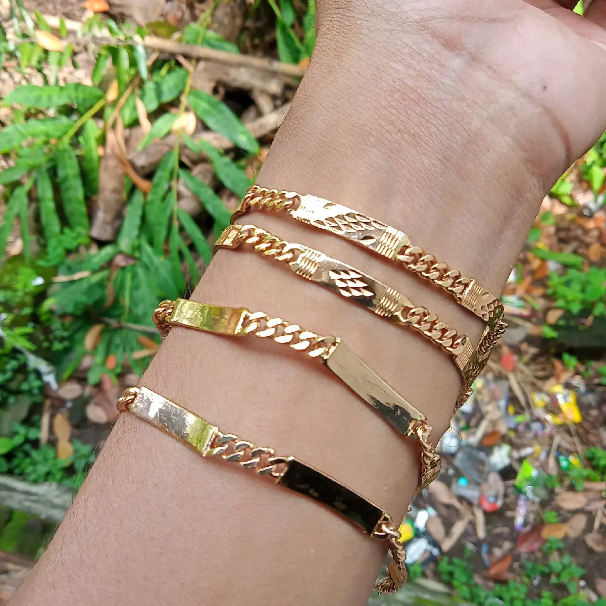Gelang Swasa plat rante dewasa swasa anti luntur