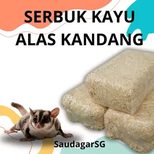 Serbuk Kayu, Serutan kayu Alas Kandang Sugar Glider
