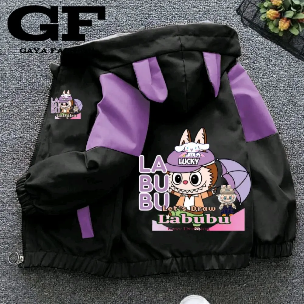 JAKET ANAK WATERPROOF COCOK UNTUK ANAK MILENIAL KUALITAS HD BERGAMBAR LABUBU SINGLE AMBRELA E.E. AH