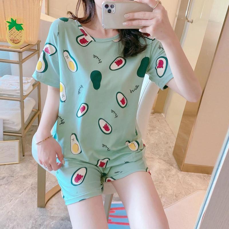 Product Introduction of LC Mall *M - 2XL* Small Cutting Size Woman Pajamas Set Cartoon Short Sleeve and Short Pants Baju Tidur Wanita Set 2 IN 1 13