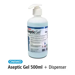 ONEMED - Aseptic Gel Hand Sanitizer 500ml + Dispenser | Antiseptic Gel Hand Sanitizer Tangan