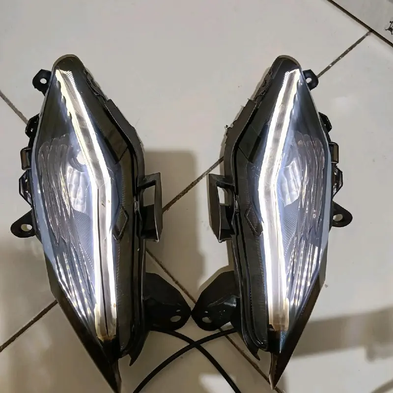 PAKET FULLSET LAMPU ALIS BEAT NEW DELUXE STREET TAHUN 2020 2021 2022 2023 2024 MIKA SMOKE Foto Kabel Motor Reflektor Motorcycle lampu  alis 5