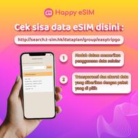 Gambar Happyesim Indonesia esim Roaming Telkomsel/XL Indonesia 1GB 7 Hari | Solusi IMEI Blokir | IPHONE Inter - Total 500MB 7Hari dari Happyesim Kota Tangerang 5 Tokopedia