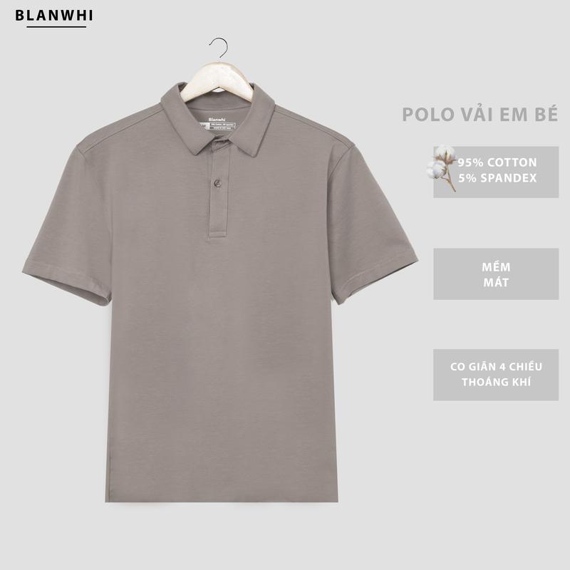 BLANWHI ÁO POLO VẢI EM BÉ DÀNH CHO NGƯỜI LỚN | SỢI BÔNG MỸ KHÔNG TẠP CHẤT