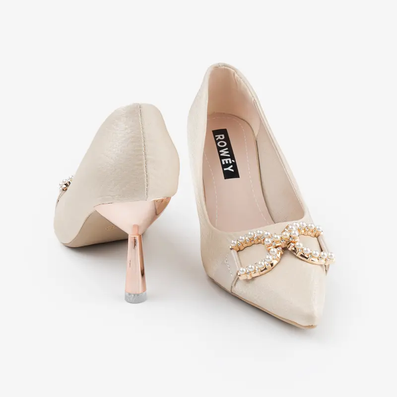 Rowey Sepatu High Heels 9cm Super Mewah Inez Karet Shoes 1
