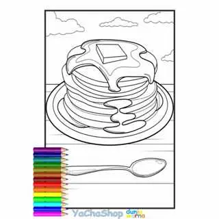 Buku Mewarnai I Kualitas Premium I Ukuran A4 BESAR [isi 40 Gambar] : Food & Beverage 5
