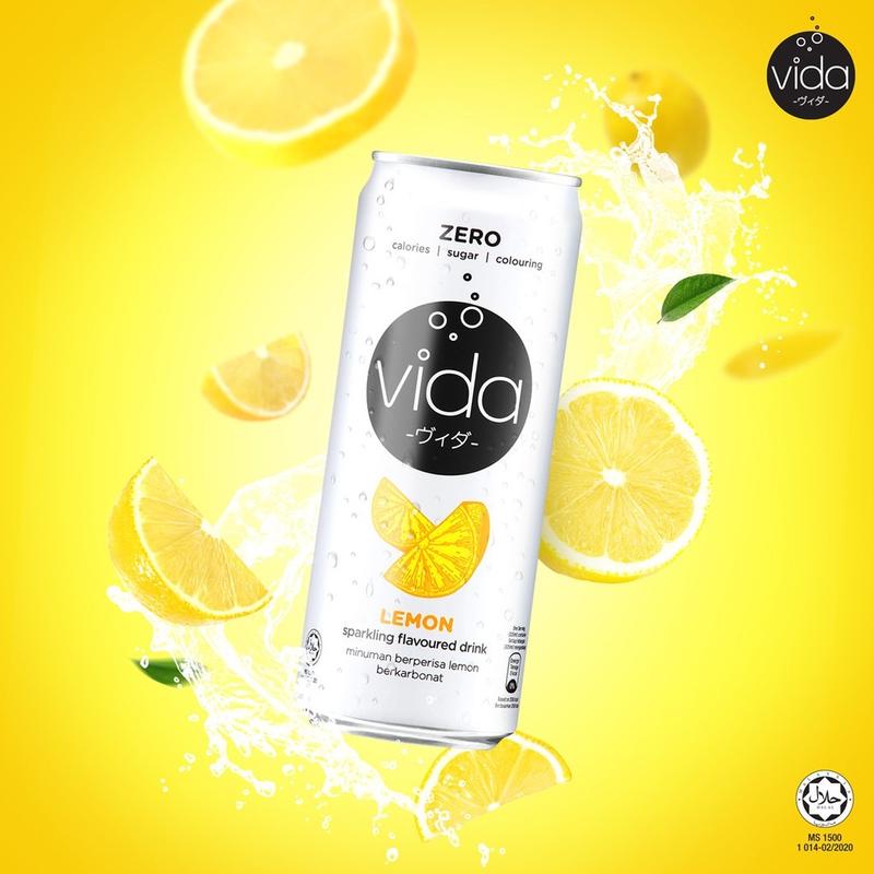 Product Introduction of (Bundle of 6) VIDA Zero Sparkling Salty Lychee/Minty Lime/Lemon/Original Citrus 325ml 13