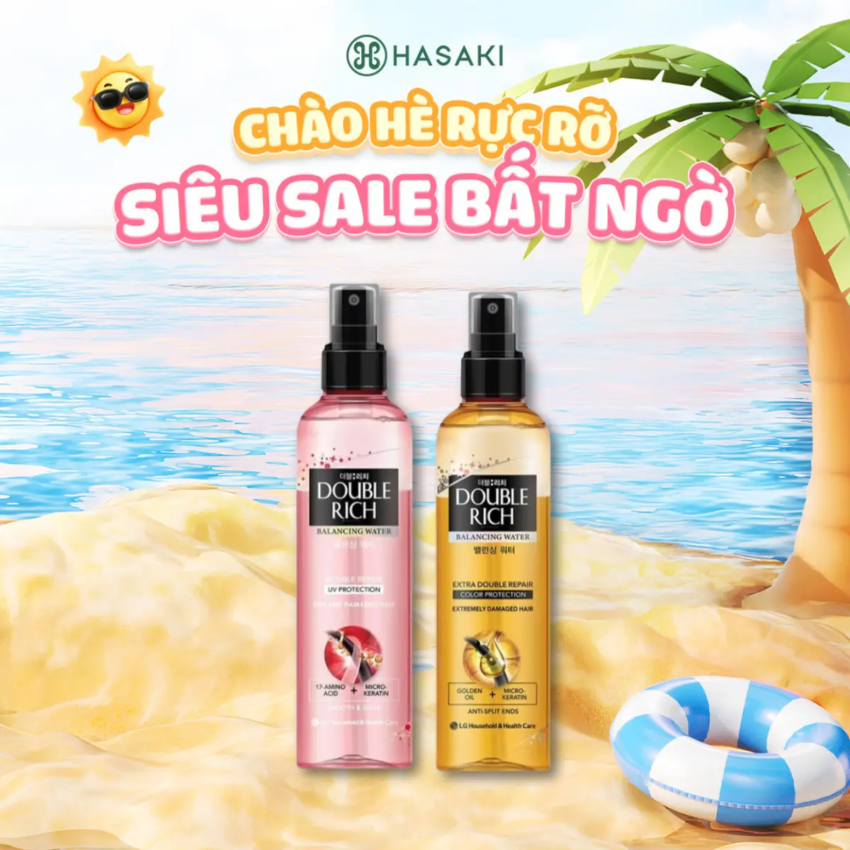 Nước Xịt Dưỡng Chăm Sóc Tóc Double Rich 120ml