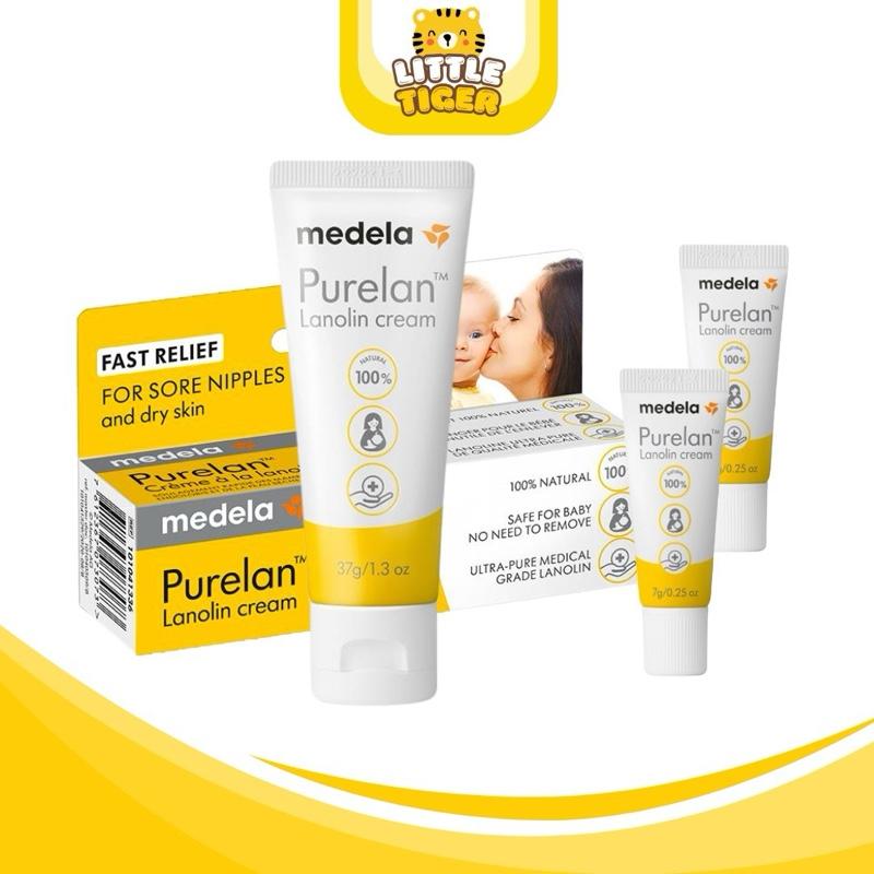 Kem nứt đầu ti Medela Purelan 37g,7g, chiết xuất mỡ cừu, kem bôi ti và chăm sóc núm ti an toàn cho mẹ
