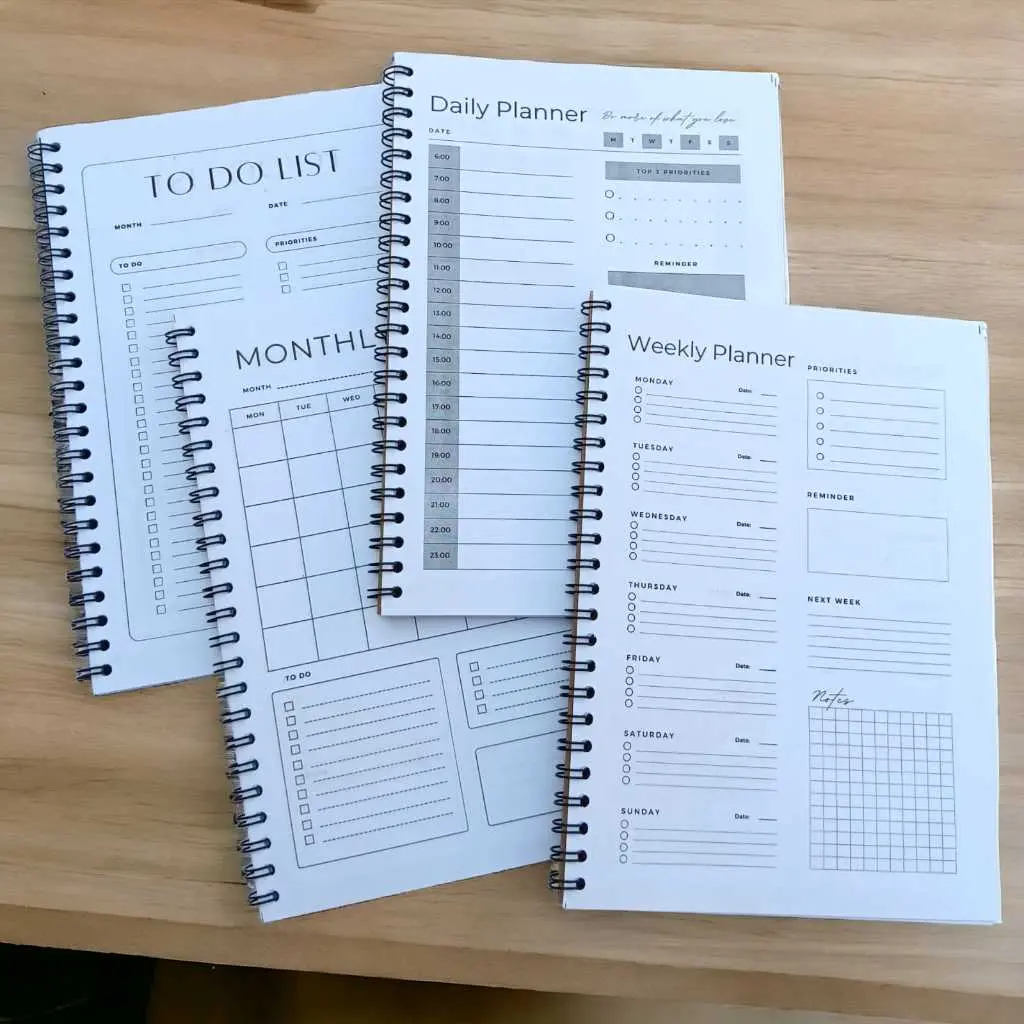 Notebook A5 / Buku Catatan A5 / Buku Catatan To Do List/Daily Planner/Weekly Planner/Monthly Planner