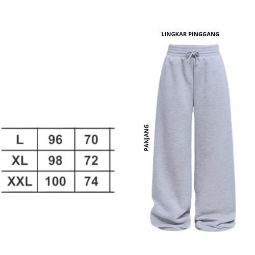 Celana Sweet Baggy Pants Gombrong Unisex Pria & Wanita Joggers Olahraga Santai | Oversize Bahan Fleece Baby Terry Lembut Adem Nyaman untuk Daily Wear, Street Style & Olahraga Ringan