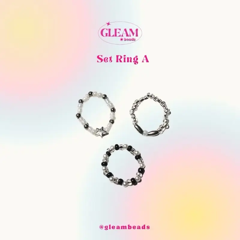 Ring Set Get 3pcs - Termurah Cincin Manik Manik