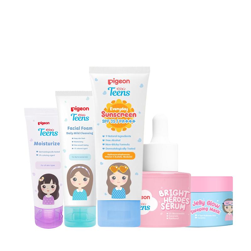 PIGEON TEENS Paket Lengkap Skincare Mencerahkan Kulit Kusam 1