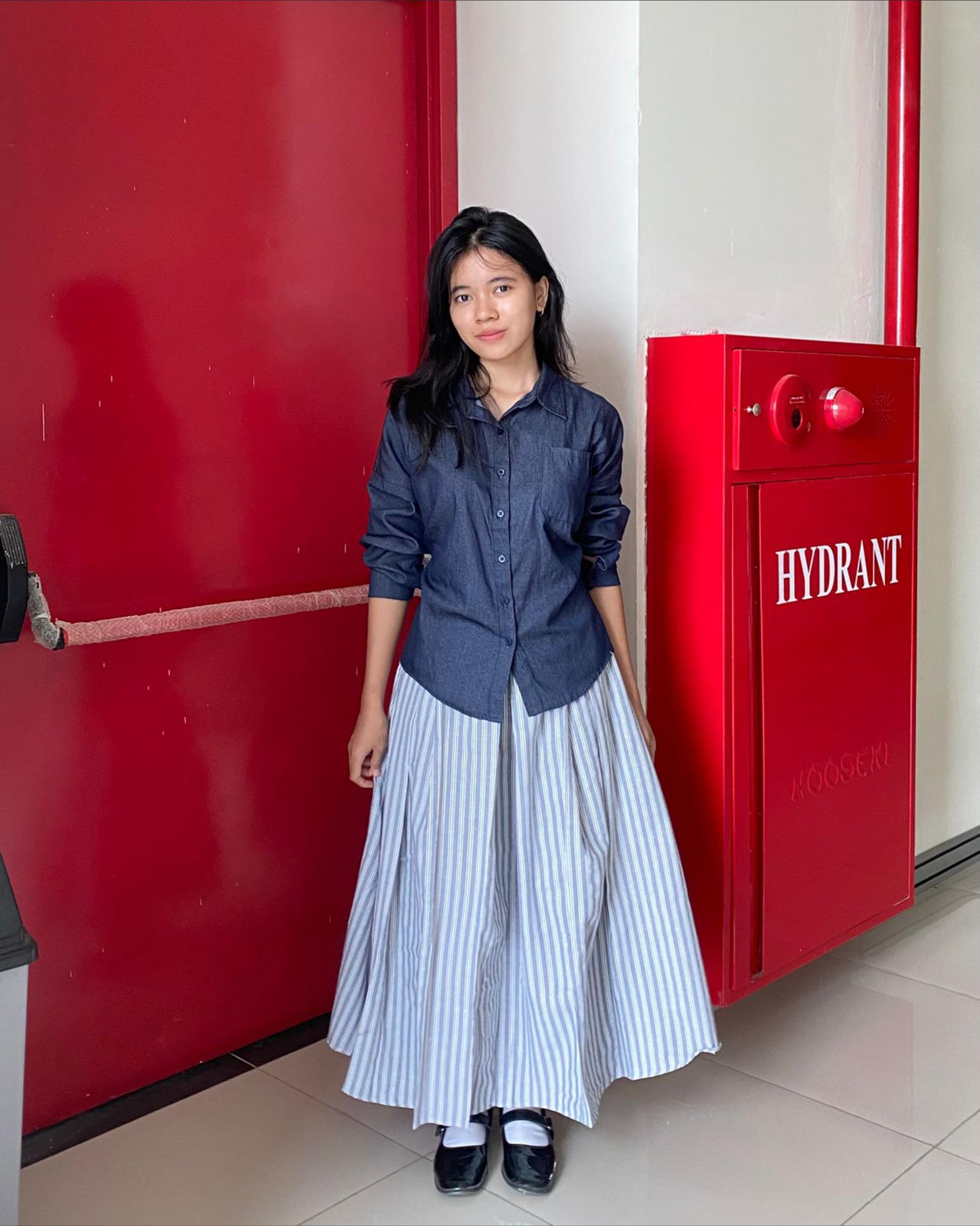 SOUL Carra stripe skirt | rok rempel korean style salur stripe | rok wanita kekinian 2026 SOUL Carra stripe skirt | rok rempel korean style salur stripe | rok wanita kekinian 2026