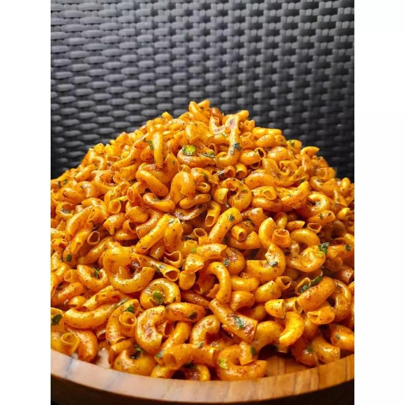Makaroni Cikruh Makroni Kriuk Pedas Gurih Daun Jeruk - 250gr, Camilan Snack 2