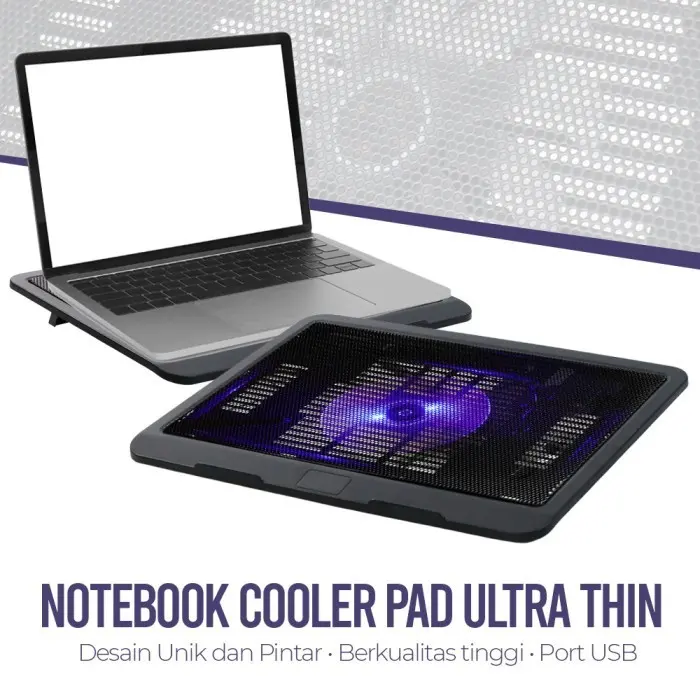 Notebook Cooler Pad Laptop Ultra Thin Radiator Cooling Base pendingin laptop