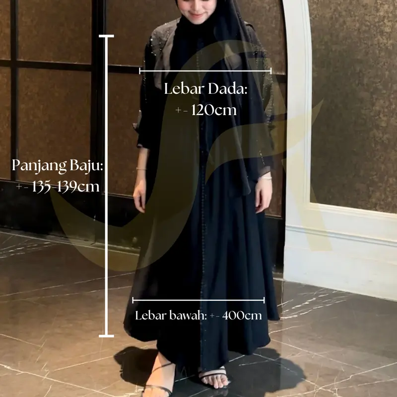 [ORI | BISA COD] Tsamira Black Abaya 1