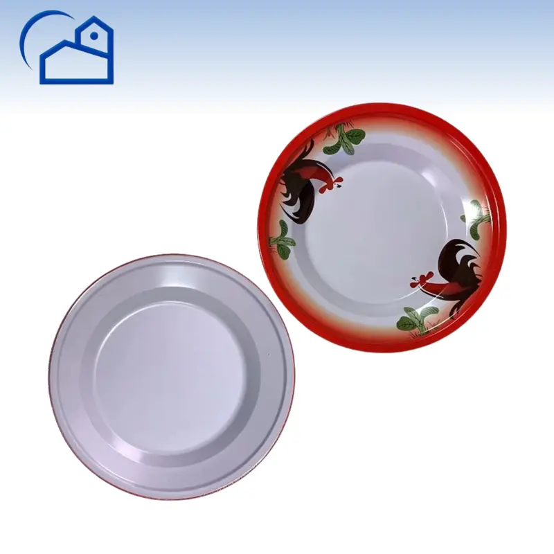 ALAT PIRING MAKAN SENG JADUL AYAM JAGO PIRING SENG ENAMEL BUNGA JADUL ENAMEL TEBAL 5