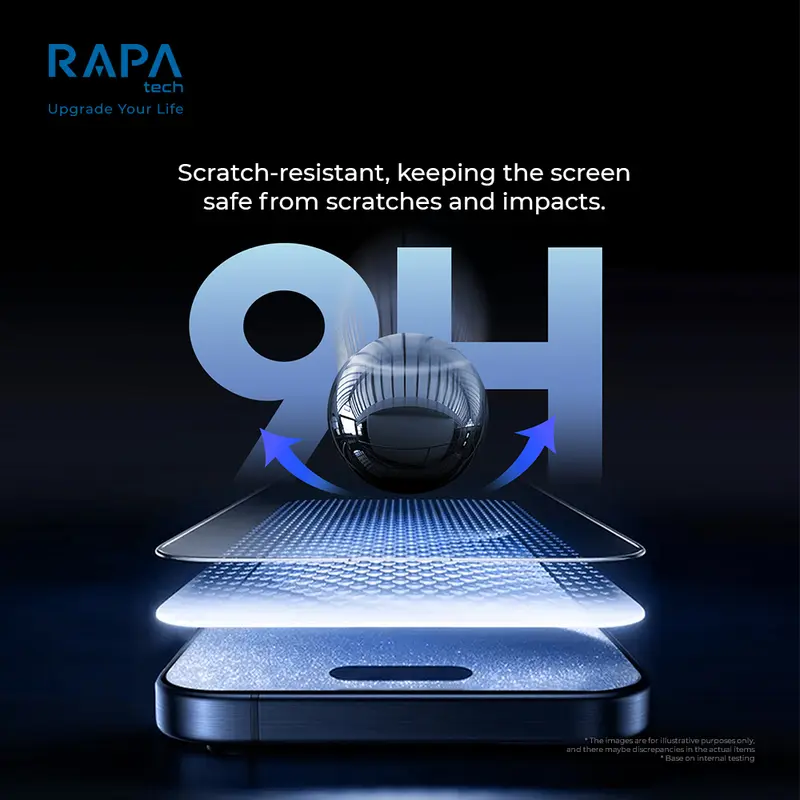 RAPA tech Premium Tempered Glass for iPhone 16/ 15/ 14/ 13/ 12/ 11/ XR/ 16+/15+/ 16pro/ 15pro/ 13pro/ 12pro - Instant Fit Easy Fit Premium Screen Protector Clear Privacy Easy Installation in 5 Sec 8