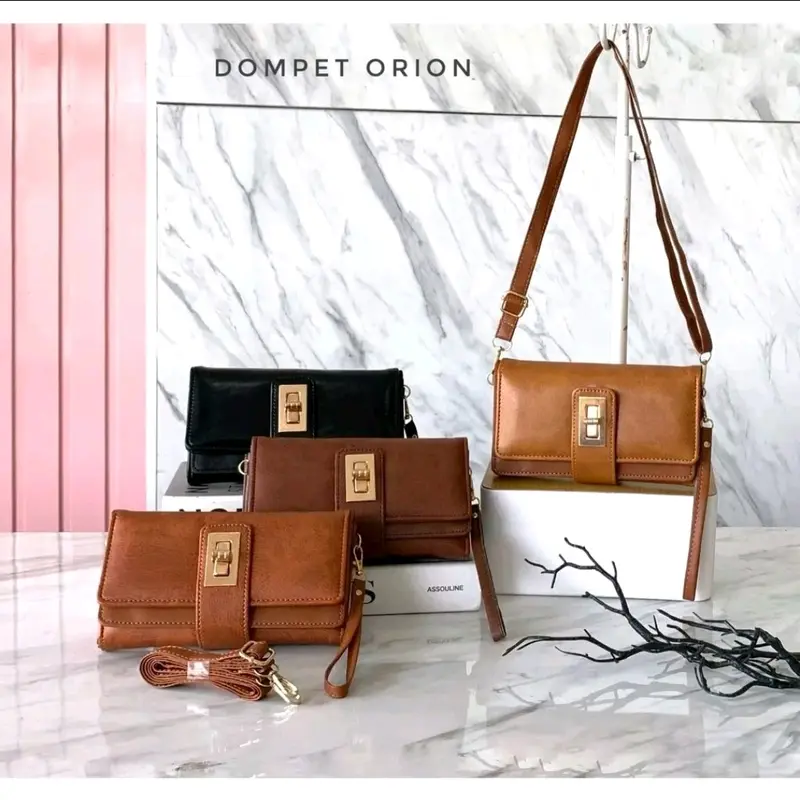 Dompet Celsy Cleva Bordir Elvita untuk Wanita dengan 2 Lapisan dan Tali Genggam Gratis - dompet Uang, Kartu 0