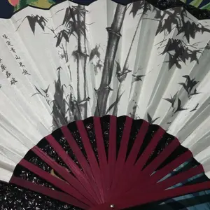 10 Inci Kipas Lipat Sutra China/Kipas Lipat Gaya China Kuno/ Kipas Tangan Lipat/Kain Sutra Gaya China Kuno Untuk