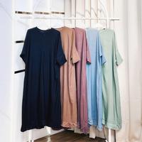 Gambar Rifina Store Shabira Dress Rayon Premium dress muslim Batwing Wanita Gamis Batik Panjang Nyaman - Soft grey dari RifinaOfficial_NEW Kab. Pekalongan 2 Tokopedia