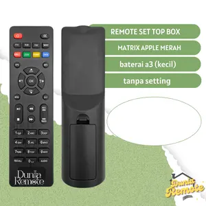 Remot Remote Set Top Box Matrix Apple HD DVB T2 Merah tanpa setting