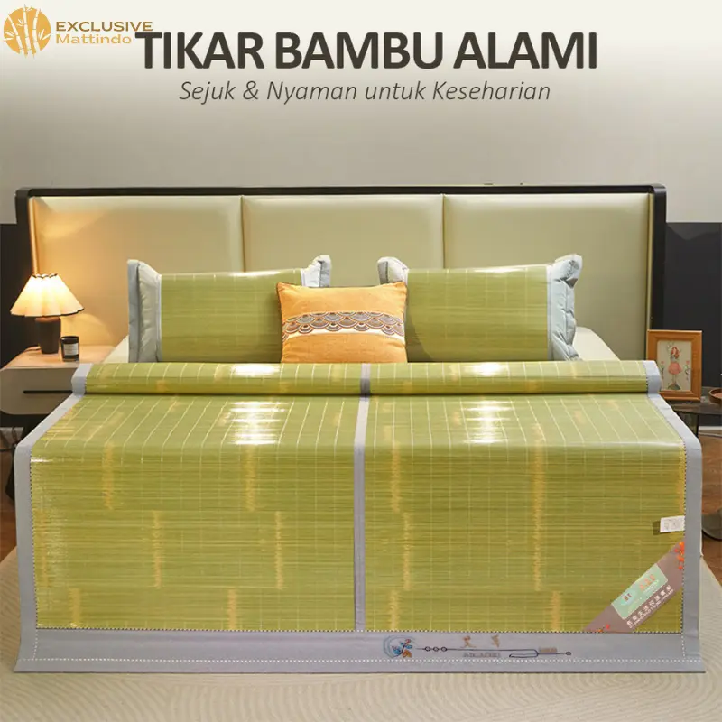 X9A1,X9B1,X9C1 Tikar Bambu Tatami lipat premium 3 Ukuran 180x200cm 160x200cm 120x200cm  /TIkar Lipat Bambu Lipat alami