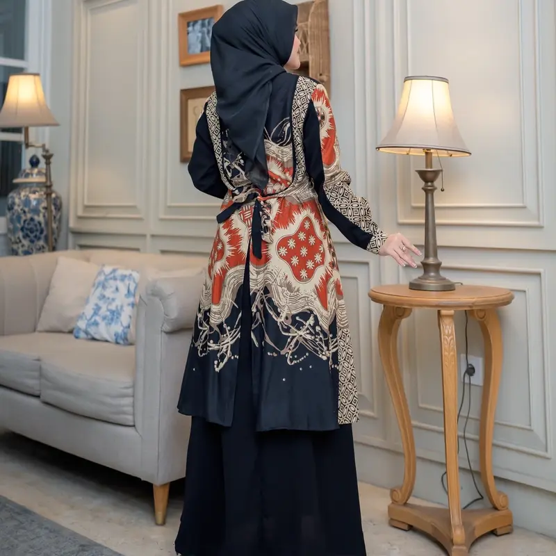 Gamis Batik Kekinian Cantik Gamis Batik Wanita Busui Terbaru Gamis Gamis Pesta 5