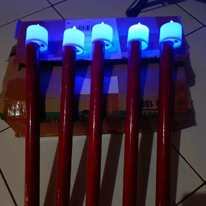 Obor Elektrik Model Lampu LED Lilin ramah lingkungan untuk keperluan pawai dan karnaval 2