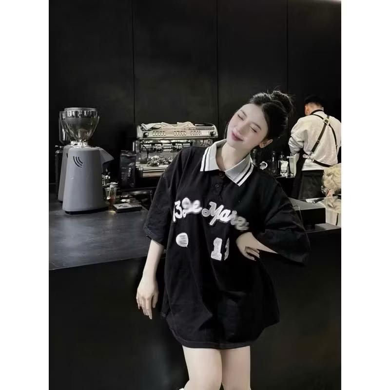 Product Introduction of Áo phông local brand nữ đen hàn quốc mùa hè áo thun girl phố fashion kèm gấu 8