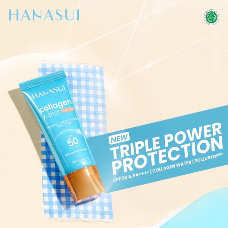 Malika Beauty | HANASUI Collagen Water Sunscreen SPF 30 50 30 ml | Sunscreen Water | Tabir Surya 3