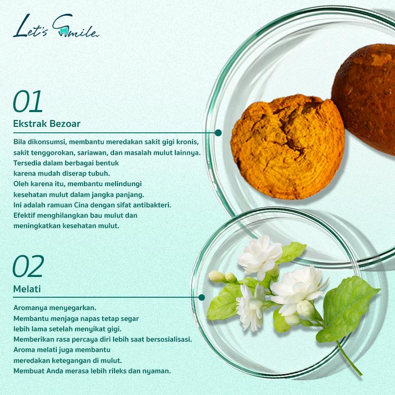 Let’s Smile Whitening Pasta Gigi 150g – Removes Yellow Stains, Freshens Breath, Protects Gums, Safe & BPOM Certified