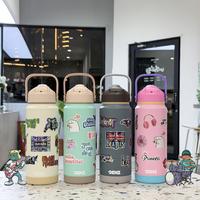 Gambar Tumbler BUBS Aesthetic Genz 710ml Botol Minum Stainless Steel Tahan Panas Dingin Vacuum BPA Free Include Stiker - CHARCOAL, BAND HOLOGRAM dari genzaesthetic Kota Bekasi 5 Tokopedia