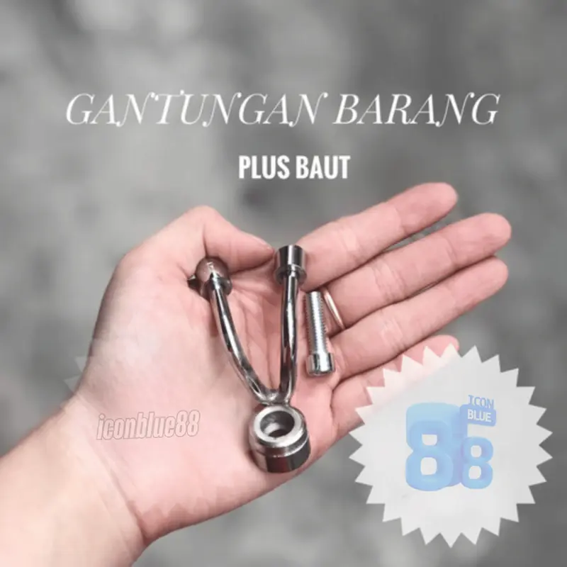 CANTOLAN GANTUNGAN BARANG STAINLESS CABANG Y bahan Full Stailess UNIVERSAL untuk semua motor 0