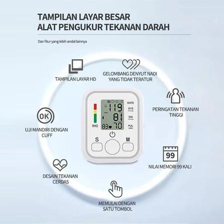 TaffOmicron Alat Ukur Tekanan Tensi Darah Tensimeter Digital LED Pengukur Tekanan Darah Dengan Fitur Notifikasi Suara Bahasa Indonesia BW-3205 Blood Pressure Measurement Electronic Sphygmomanometer Monitor Pulse Heart Beat Rate Meter Tensi Meter Digital TaffOmicron Alat Ukur Tekanan Tensi Darah Tensimeter Digital LED Pengukur Tekanan Darah Dengan Fitur Notifikasi Suara Bahasa Indonesia BW-3205 Blood Pressure Measurement Electronic Sphygmomanometer Monitor Pulse Heart Beat Rate Meter Tensi Meter Digital