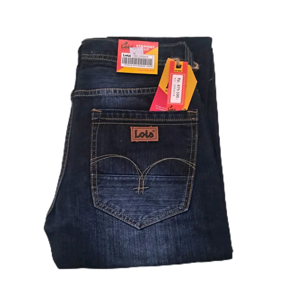 CELANA LOIS PREMIUM, HANYA 2 WARNA ORIGINAL Jeans Biru Denim Pria Nyaman Panjang Cowok Standar Keren Slim Muda Hitam